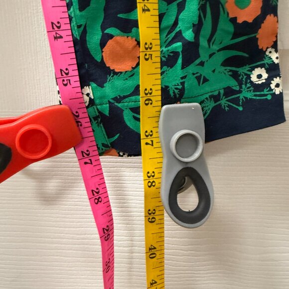 People Tree Claudia Marigold Leaf Print Trousers Organic Cotton size 8 - Picture 4 of 14